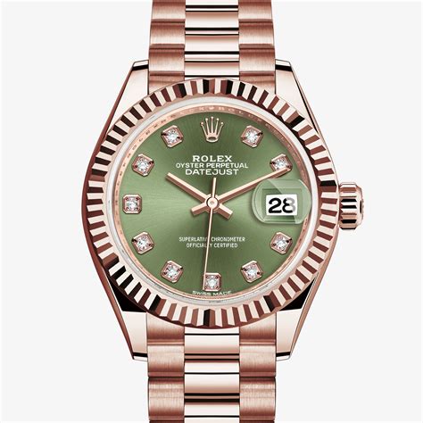 rolex donna quadrante verde diamanti|rolex official site.